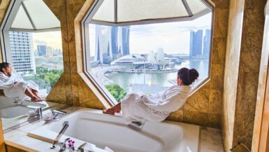 The Ritz-Carlton, Millenia Singapore is a luxurious option worth staying at for at least a night for its incredible views and delicious food!