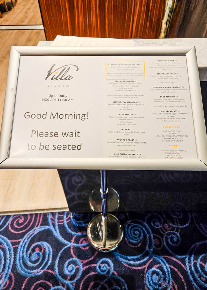 Delta Hotels Burnaby Conference Centre Villa Bistro Menu