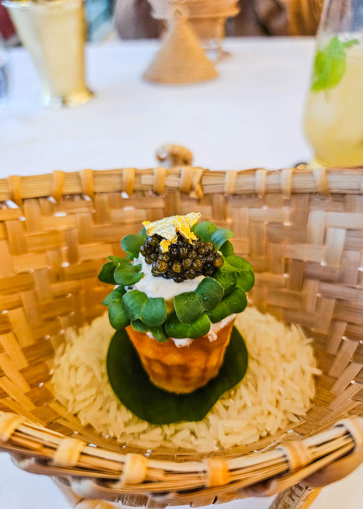 Baan Lao Coconut Mousse with Dungeness and Caviar