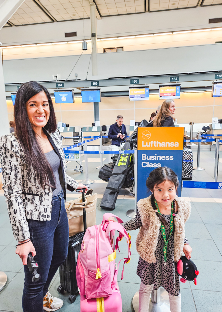 Business Class with Kids Check in