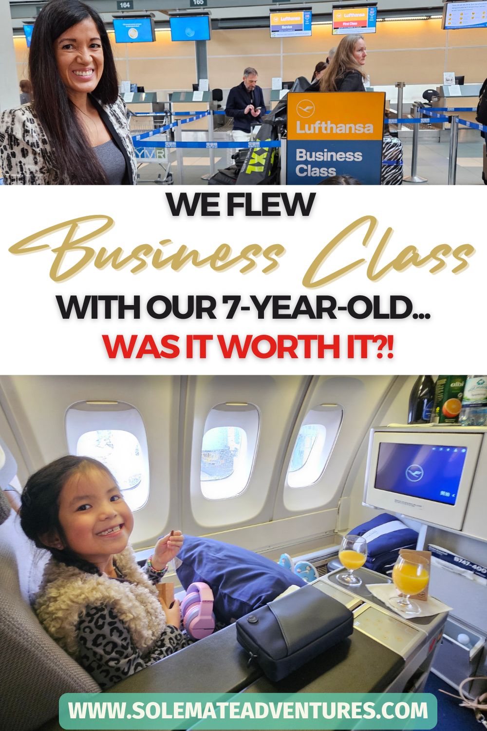 Flying business class with kids - worth it? Our honest experience after 4 long-haul flights, plus the pros, cons and one unexpected downside.