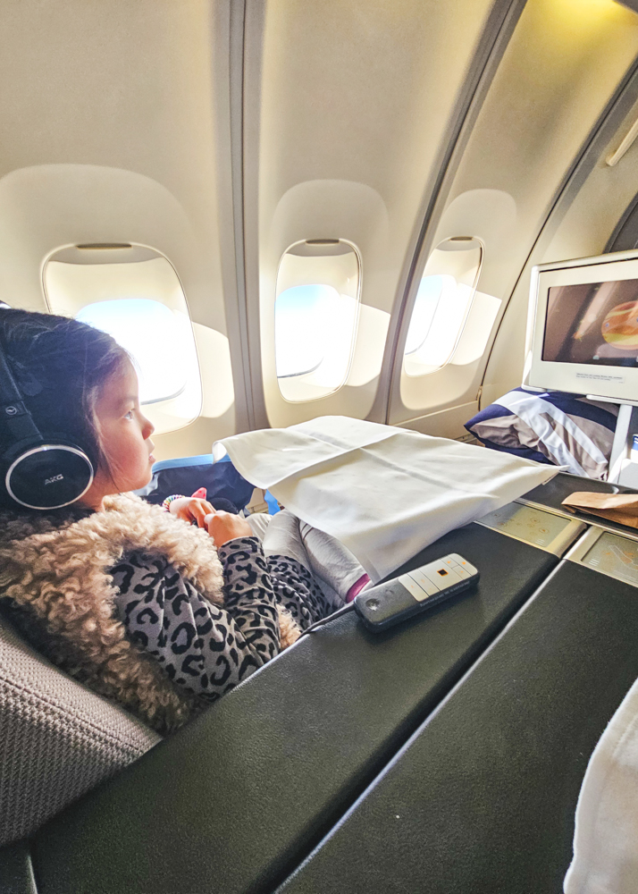 Lufthansa 747 Business Class with Kids