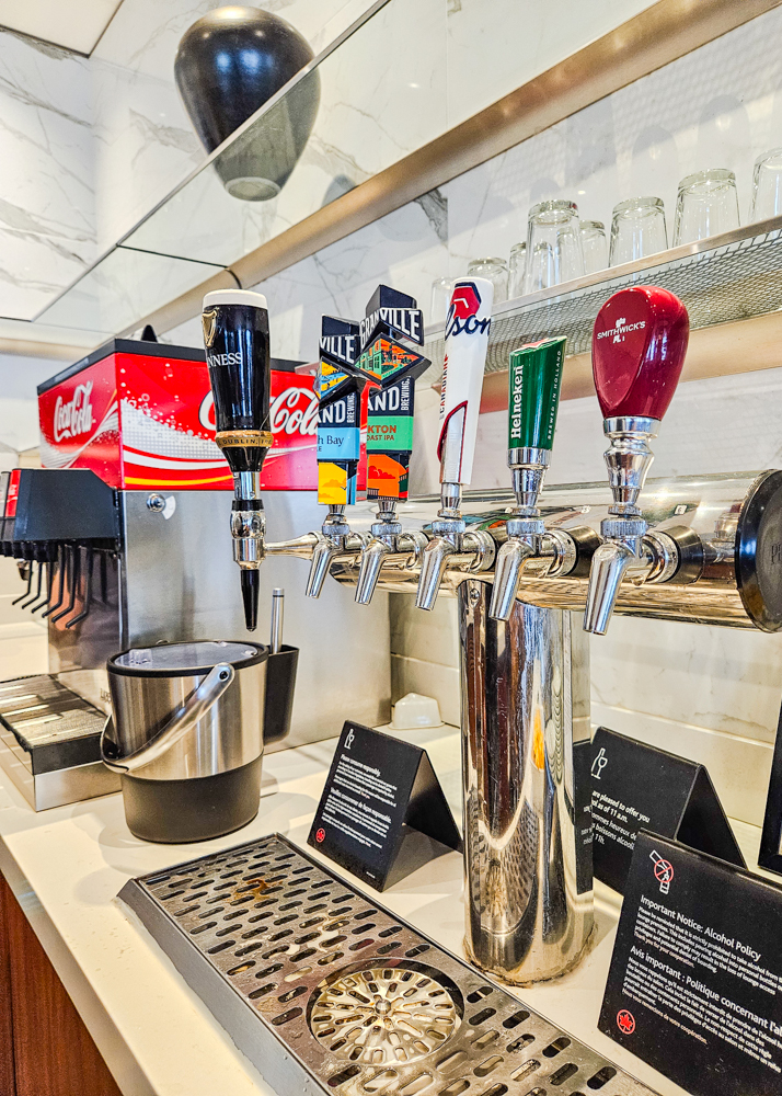 Air Canada Maple Leaf Lounge Drinks