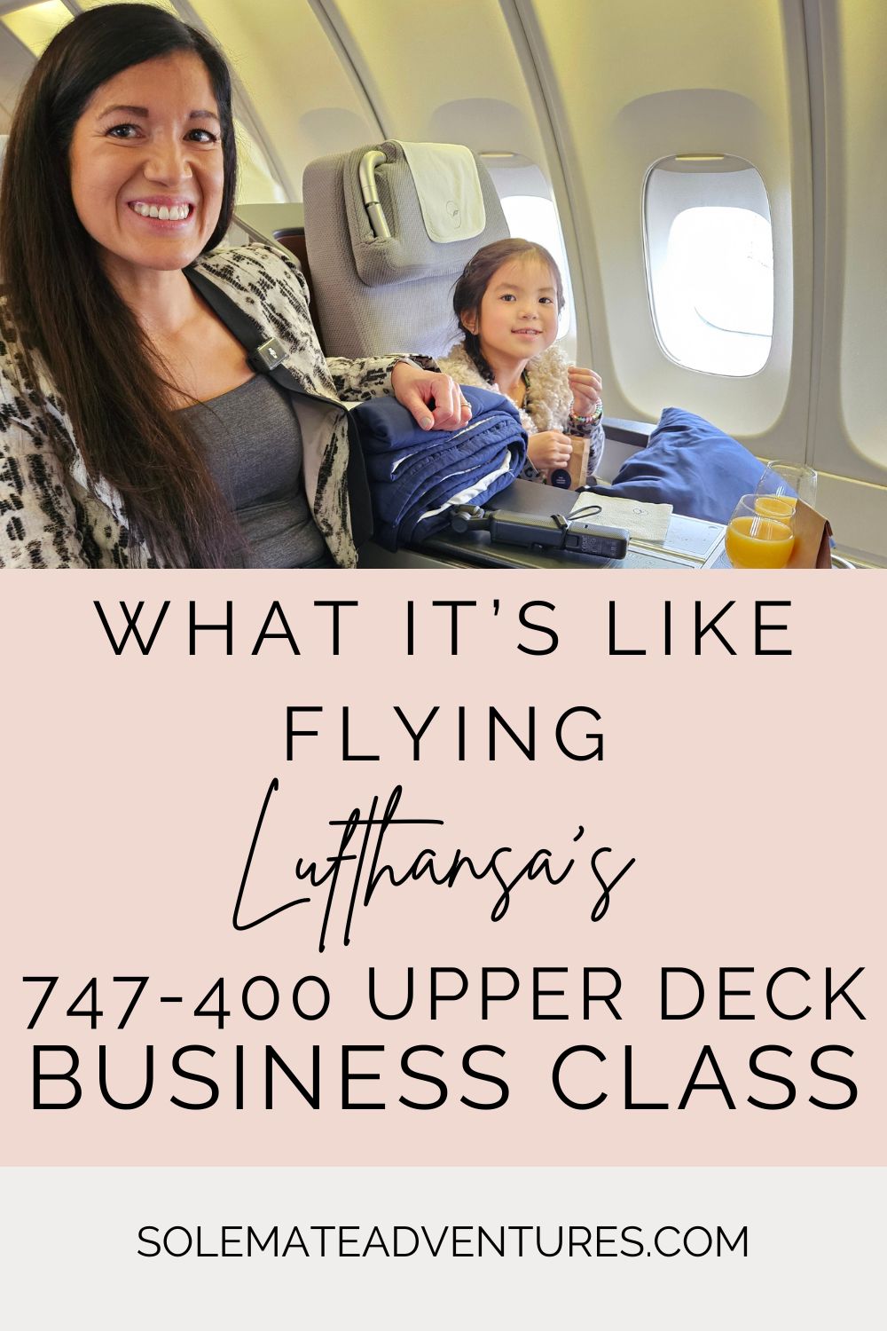 Our Lufthansa 747-400 Business Class review from Vancouver to Frankfurt on the upper deck. Full seat, service, and food review.