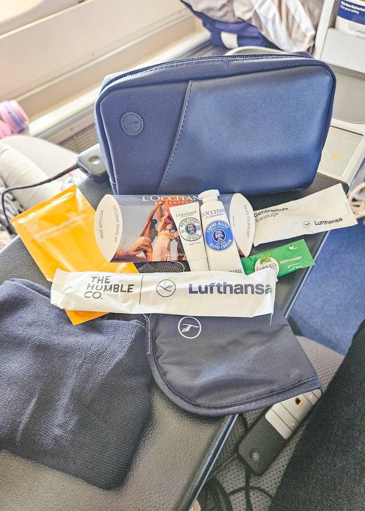 Lufthansa 747 Business Class Amenity Kit Contents