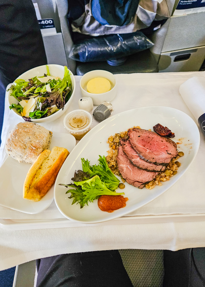 Lufthansa 747 Business Class Appetizers
