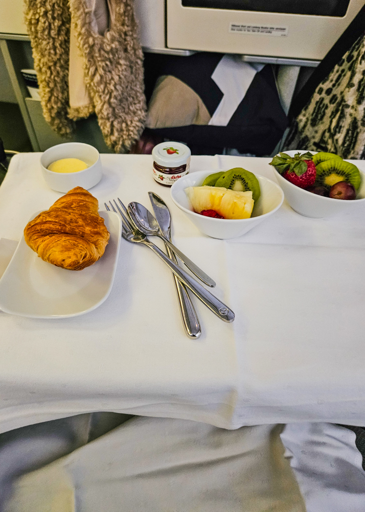 Lufthansa 747 Business Class Breakfast