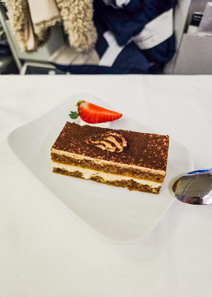 Lufthansa 747 Business Class Dessert Tiramisu