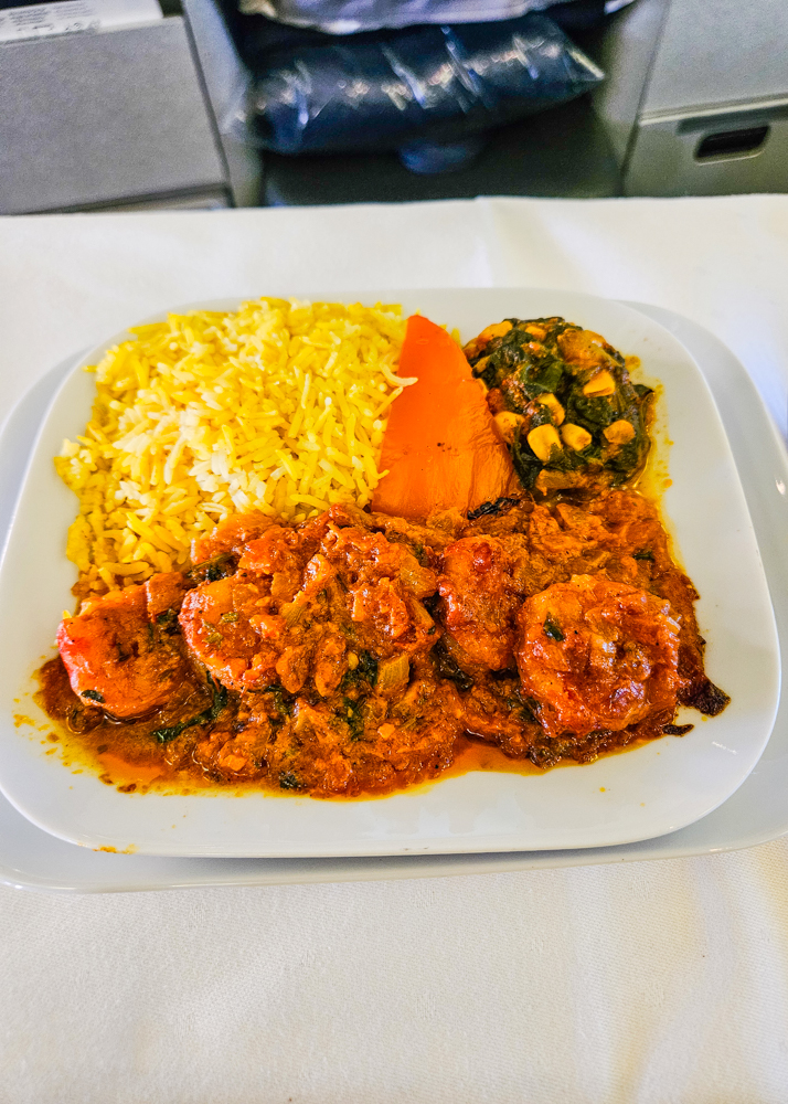 Lufthansa 747 Business Class Main Prawns