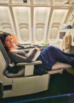 Our Lufthansa 747-400 Business Class review from Vancouver to Frankfurt on the upper deck. Full seat, service, and food review.