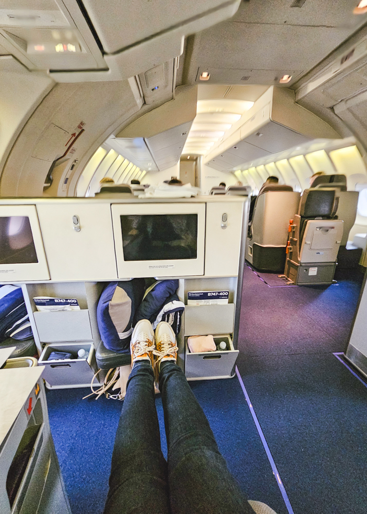 Lufthansa 747 Business Class Upper Deck Leg Room