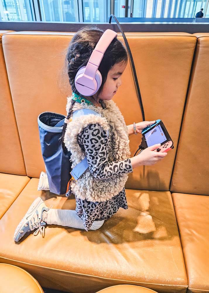 Nintendo Switch at Kids Area in Lufthansa Lounge