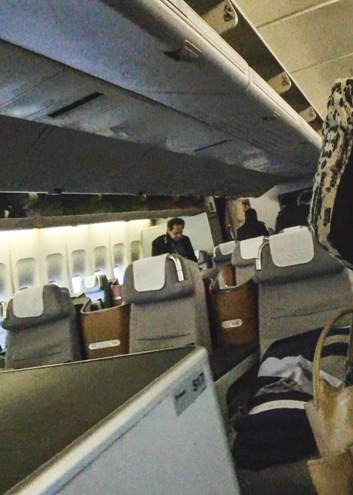 Lufthansa 747 Business Class Middle Seat