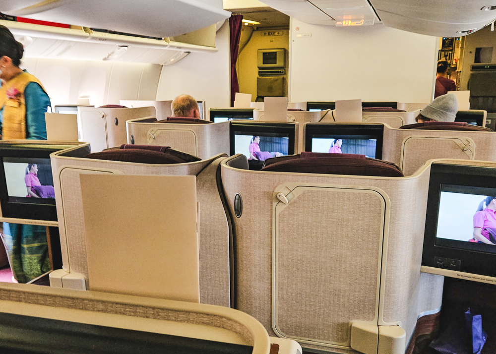 Thai Airways 777-300er Business Class Cabin