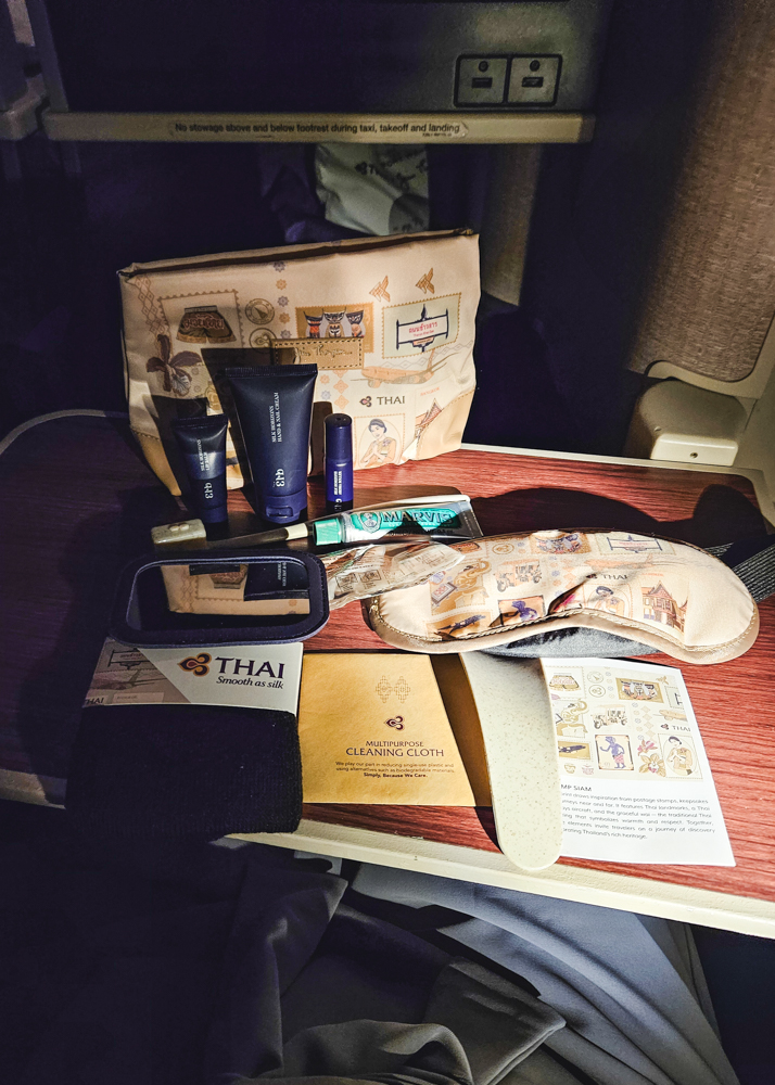 Thai Airways Business Class Amenity Kit Contents