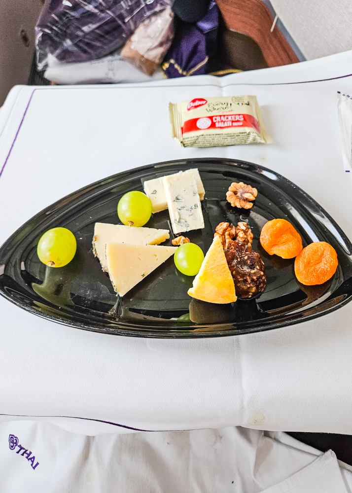 Thai Airways Business Class Cheese Plate