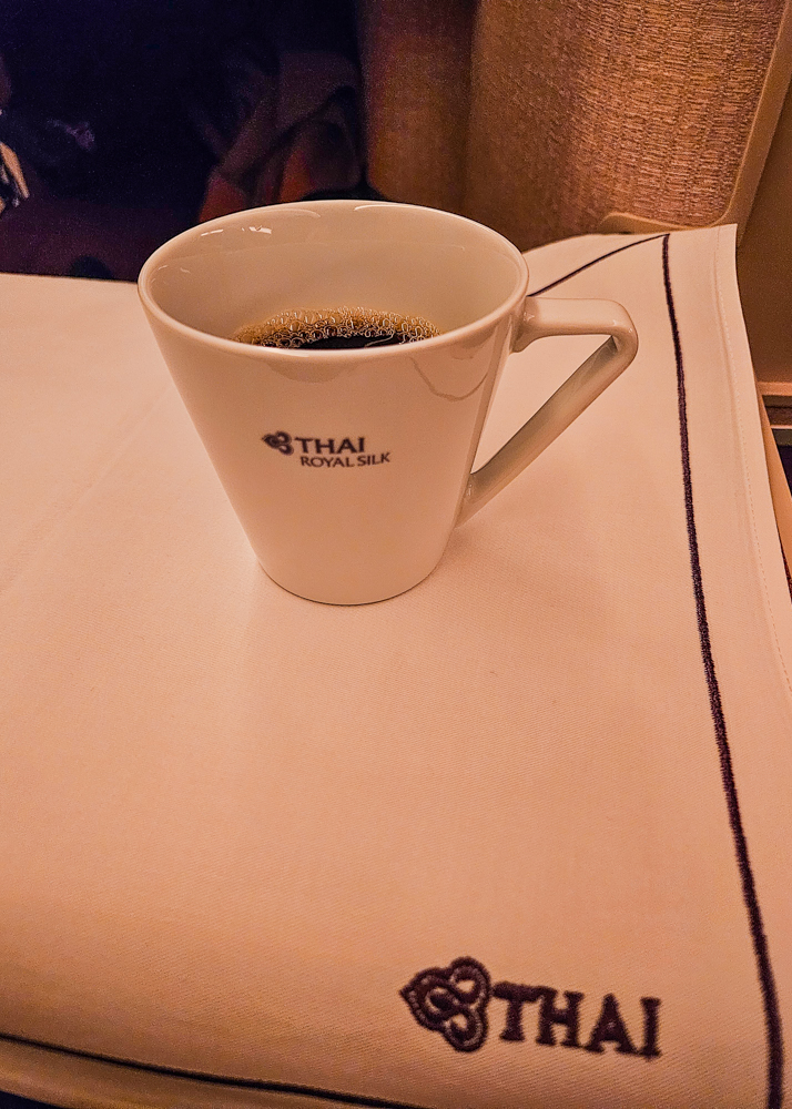 Thai Airways Business Class Coffee