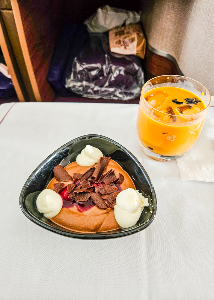 Thai Airways Business Class Dessert