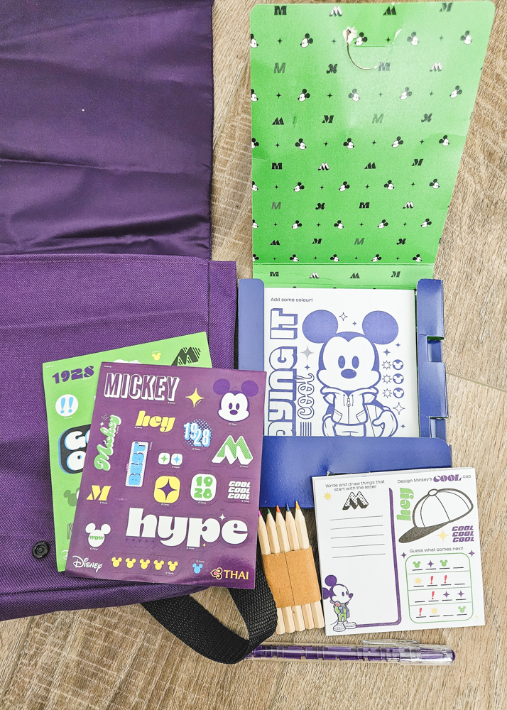 Thai Airways Business Class Kids Activity Kit Contents