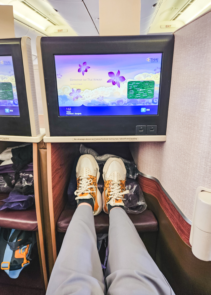 Thai Airways Business Class Leg Room