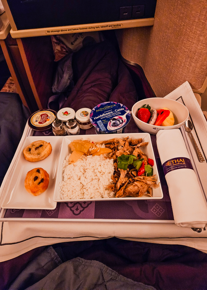 Thai Airways Business Class Thai Breakfast