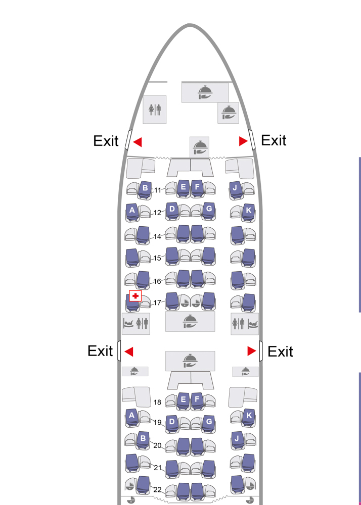 Thai Airways 777-300ER 77B Business Class Layout