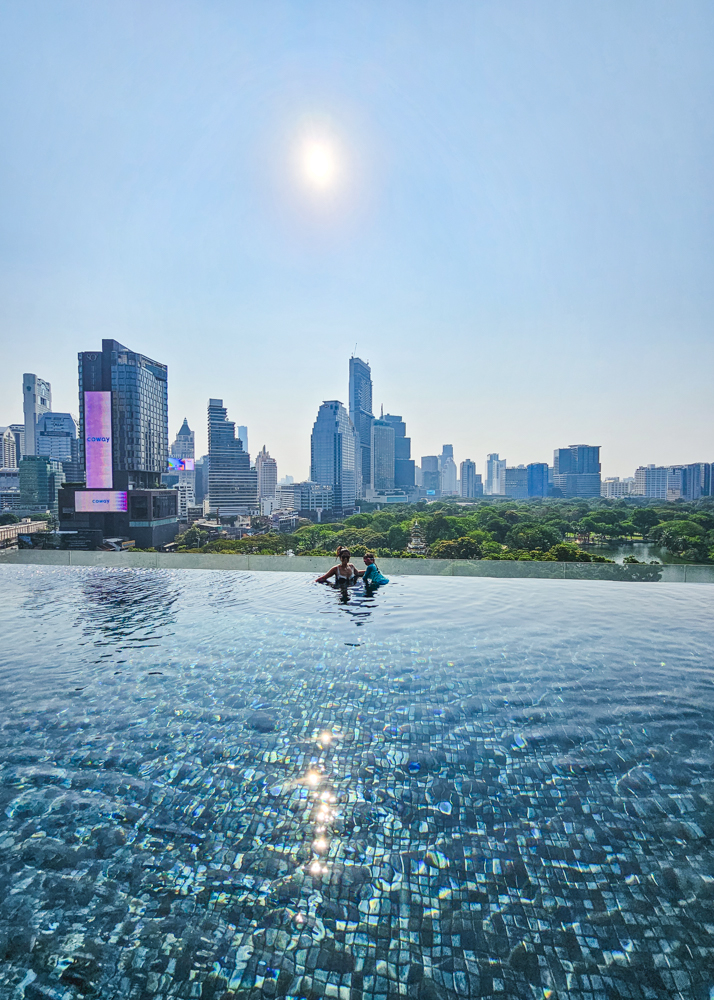 Andaz One Bangkok Infinity Pool with kids