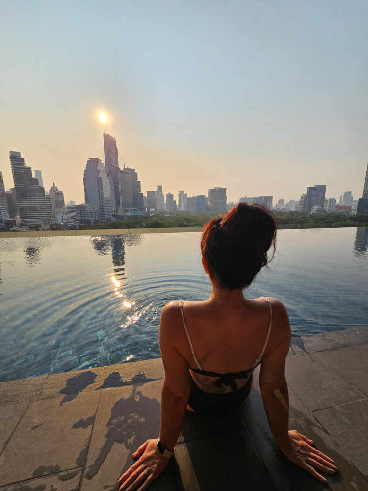 Andaz One Bangkok Sunset View from Pool