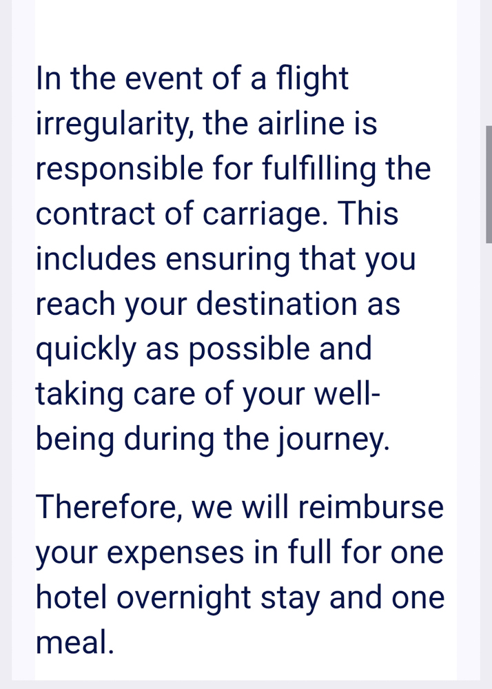 Lufthansa Cancelled Flight Hotel and Food Reimbursement