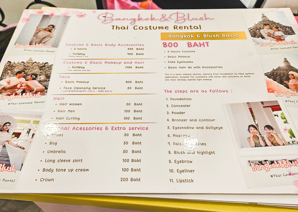 Bangkok & Blush Prices