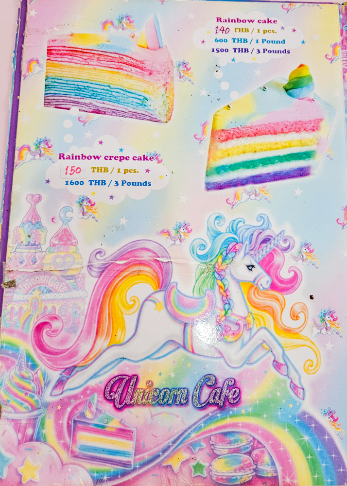 Bangkok Unicorn Cafe Cakes