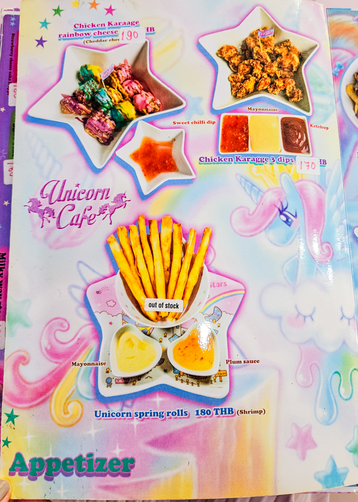 Bangkok Unicorn Cafe Menu 3