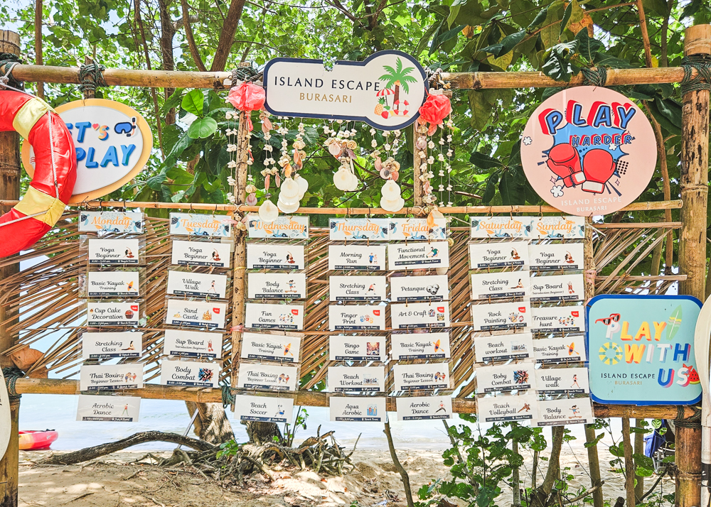 Island Escape by Burasari Activity Schedule