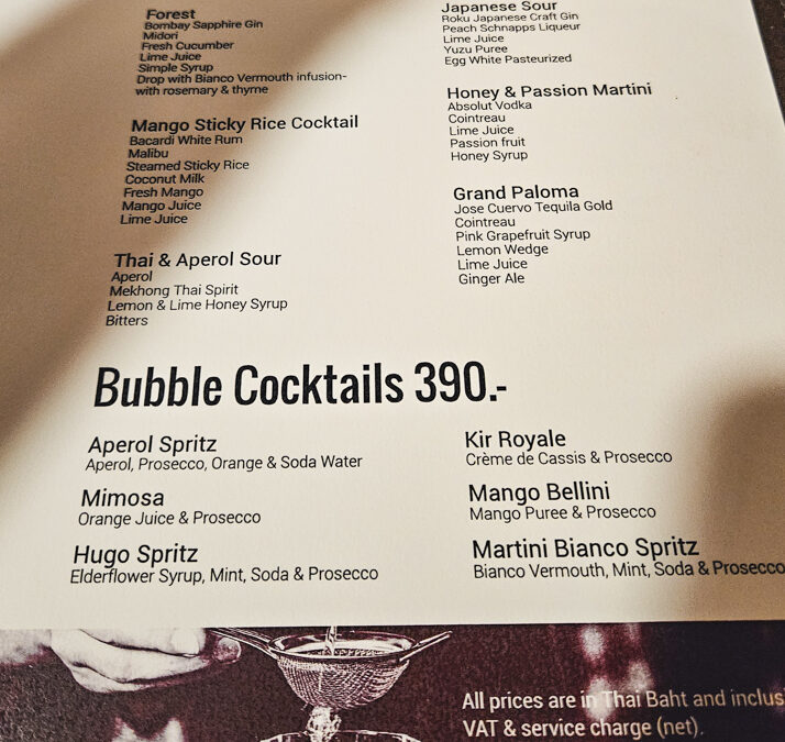 Island Escape by Burasari Eat Restaurant Cocktail Menu