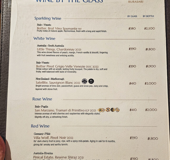 Island Escape by Burasari Eat Restaurant Wine Menu