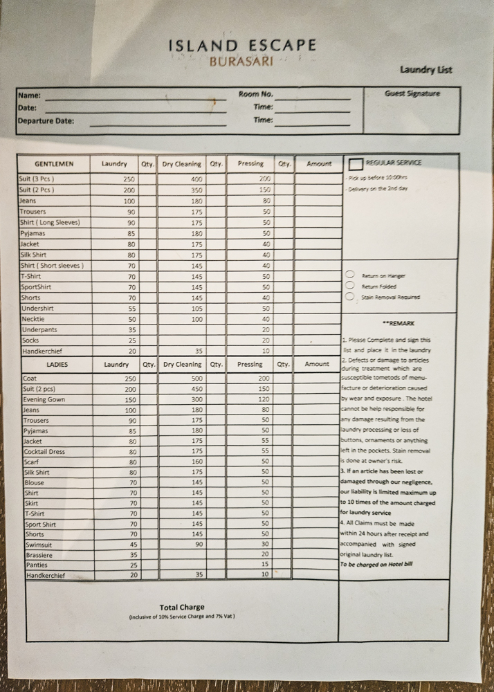 Island Escape by Burasari Laundry Service Prices