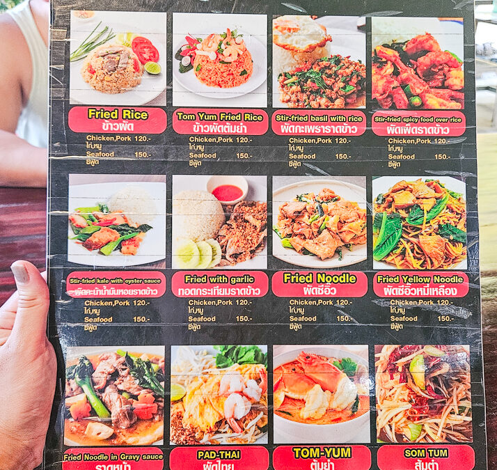 Pa Yoi Restaurant Menu