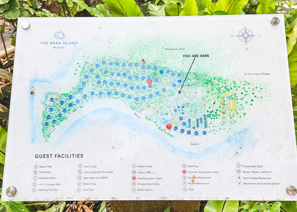 The Naka Island Resort Map