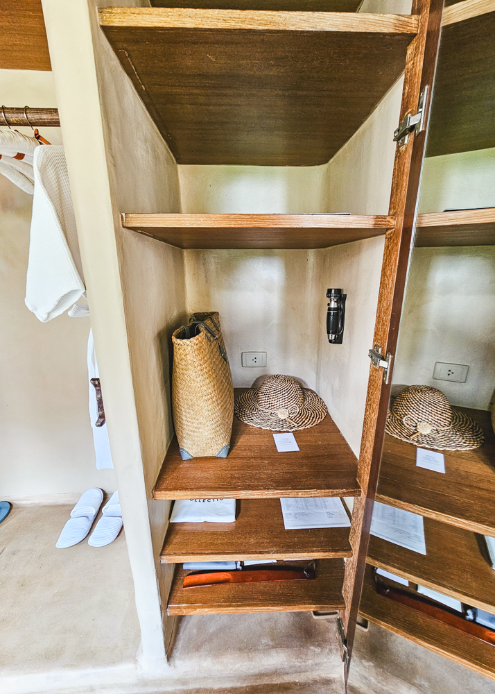 The Naka Island Sea View Villa Closet Amenities