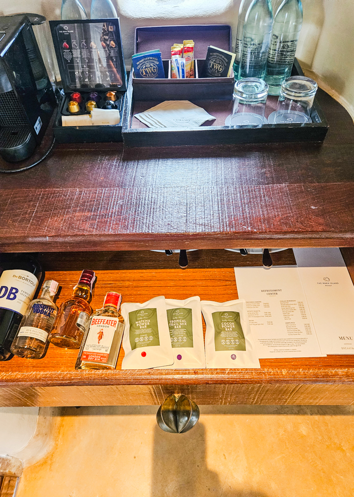 The Naka Island Sea View Villa Minibar Snacks