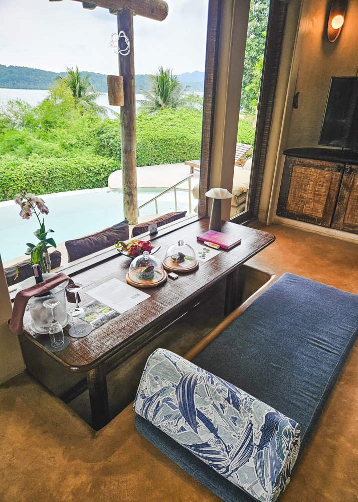 The Naka Island Sea View Villa Sitting Area