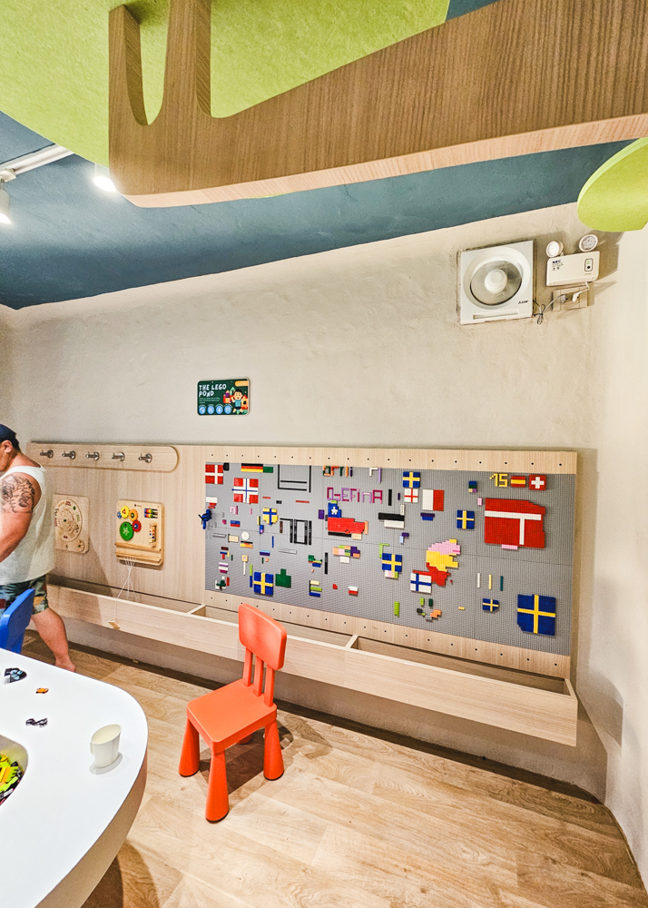 The Naka Island Upstairs Lego Wall