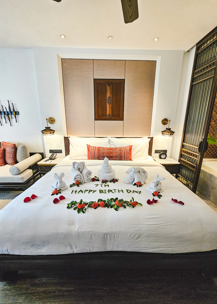 JW Marriott Khao Lak Birthday Bed Decoration