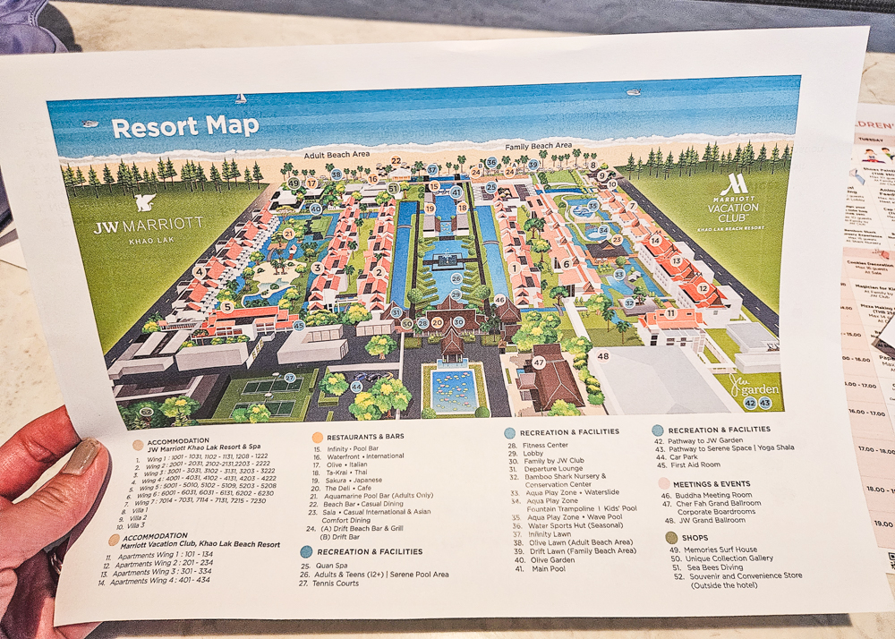 JW Marriott Khao Lak Map