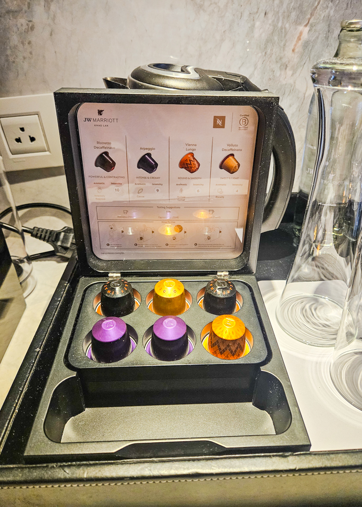 JW Marriott Khao Lak Nespresso Pods